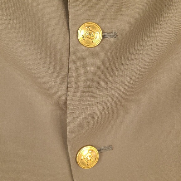 Vintage Chaps Ralph Lauren Blazer Mens‎ 46T Brown Tan Wool Sport Coat Jacket - Picture 3 of 16
